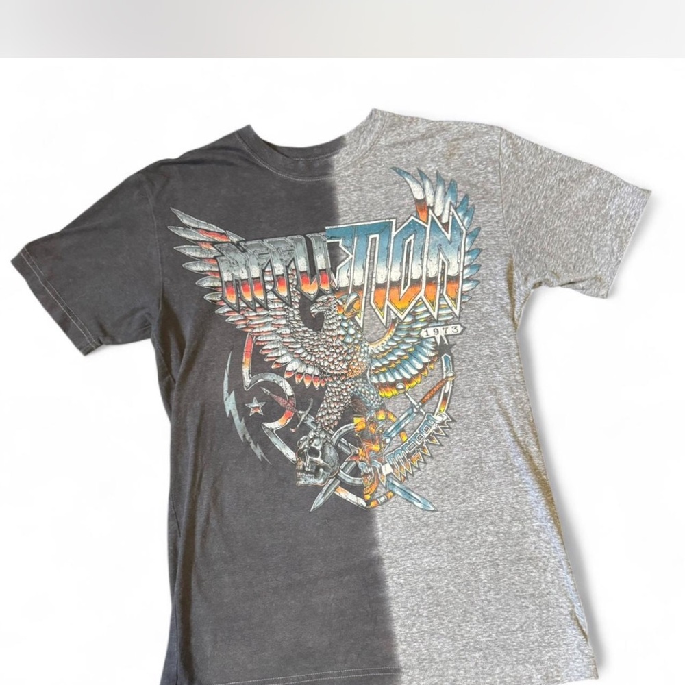 Affliction Two-Tone Gray/Charcoal Graphic Tee